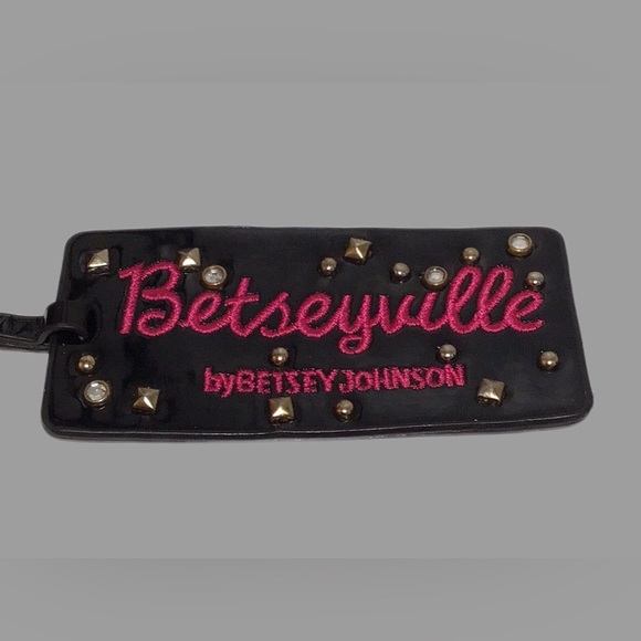 Betseyville by Betsey Johnson Tiger Print Tote with Studs, Black/Brown - Picture 11 of 12